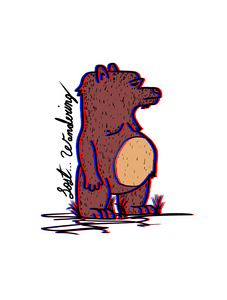 Bunny (The Wandering Bear) Sticker